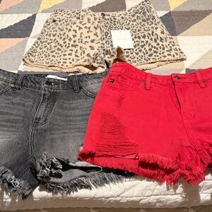 SOLD KanCan Denim Shorts Bundle Lot of 3 – Women’s Size 7/27 and M -